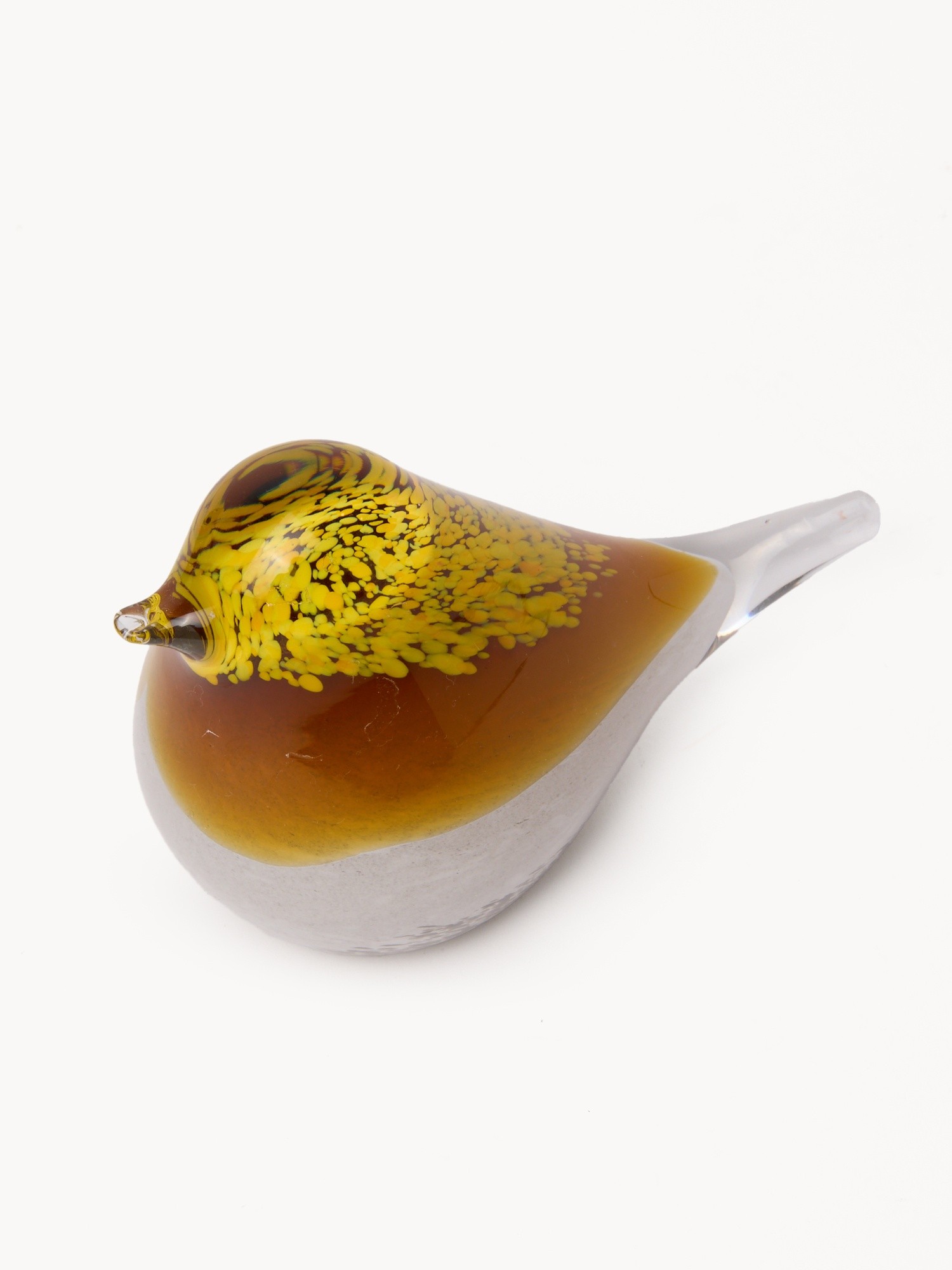 Colored glass ornament, Orange Amber, large image number 1