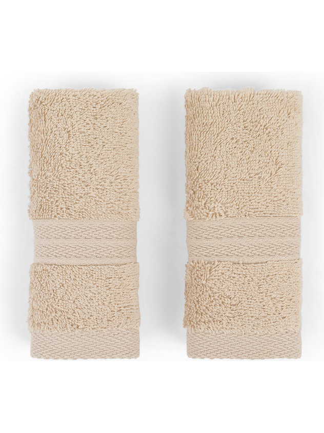 Set of 2 Zefiro solid color 100% cotton washcloths