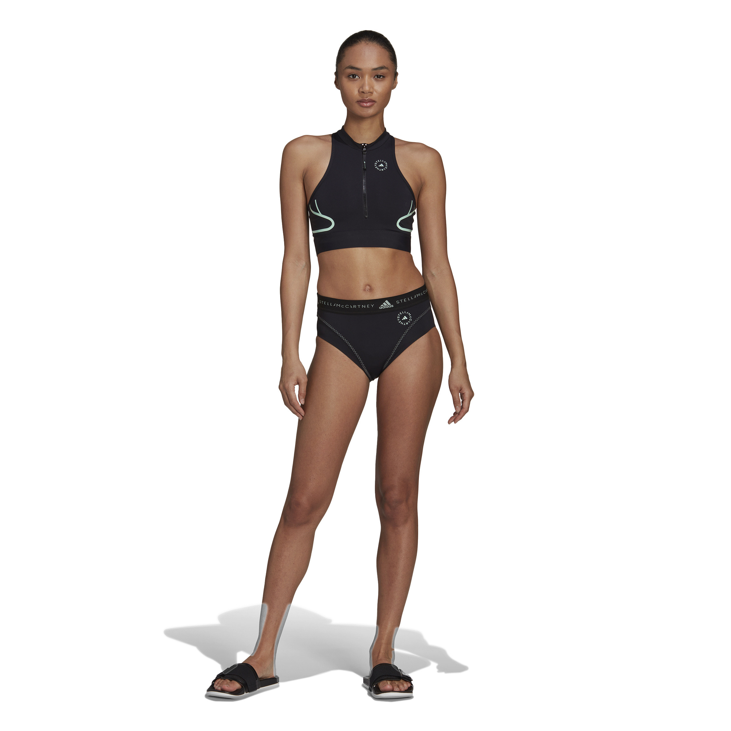 Top bikini adidas by Stella Mccartney, Nero, large