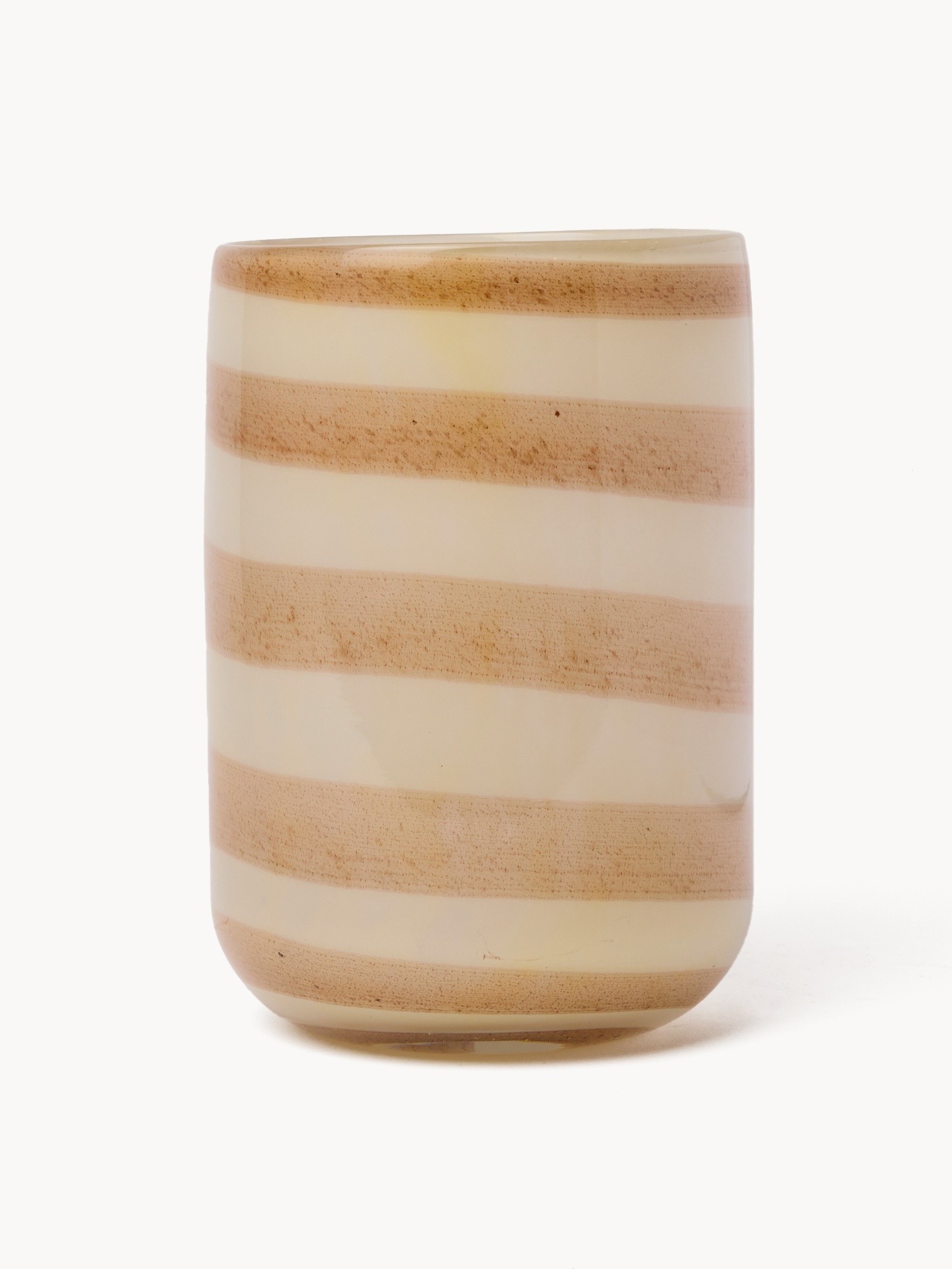 Colored glass vase, Beige, large image number 0