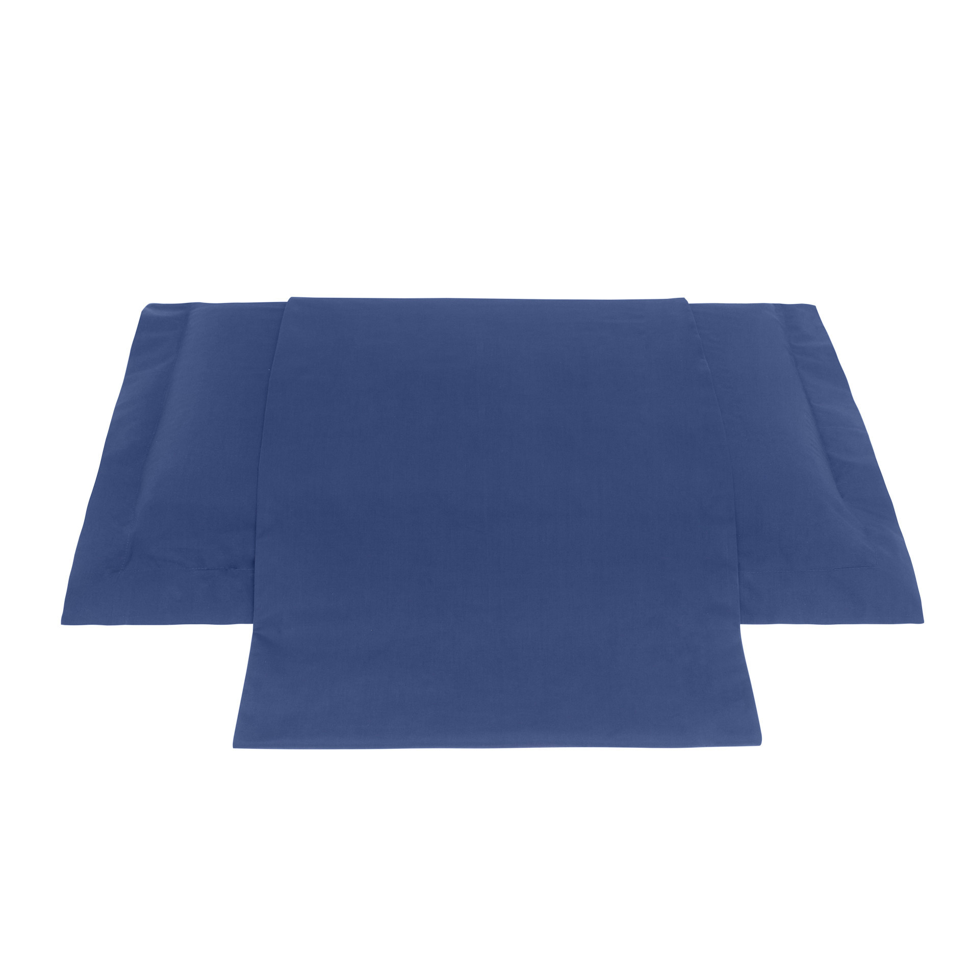 Zefiro solid cover duvet cover in percale., Blue, large image number 0