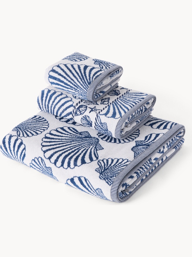 Asciugamano tinto filo in cotone velour