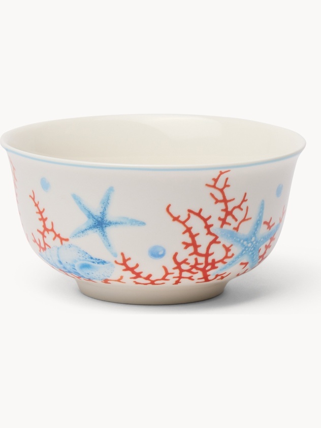 New Bone China Bowl with Marine Decor - Introductory Price