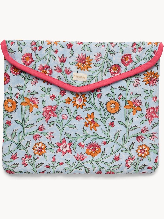 Porta laptop in tessuto stampato