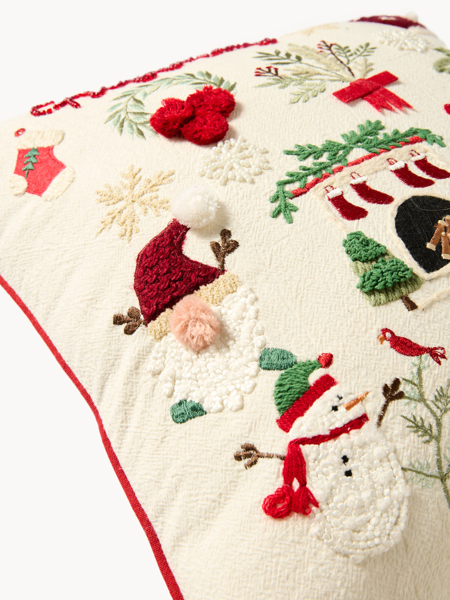 Cuscino 45x45 ricami natalizi, Multicolor, large image number 2