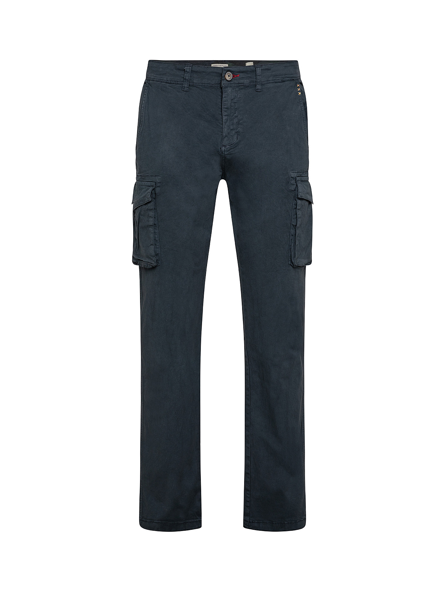 Pantalone cargo cotone stretch, Blu, large image number 0