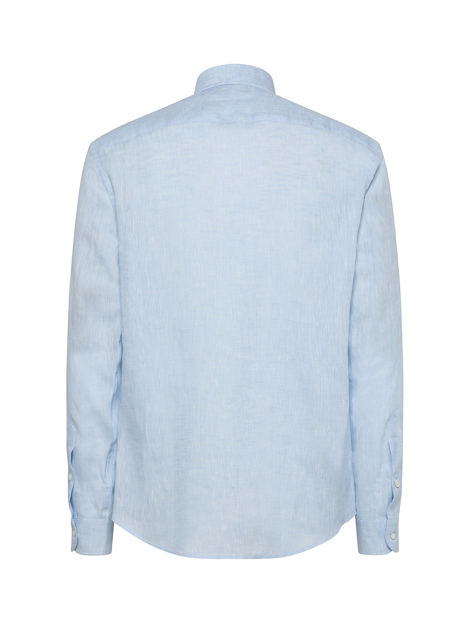 Emporio Armani - Camicia relaxed fit in puro lino, Azzurro, large image number 2