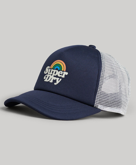 Superdry baseball cap with mesh and logo, Blue, large image number 1