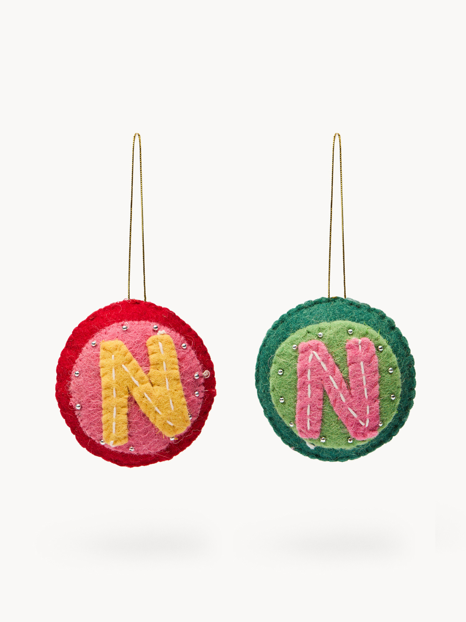 Pallina in feltro lettera N, Multicolor, large image number 0