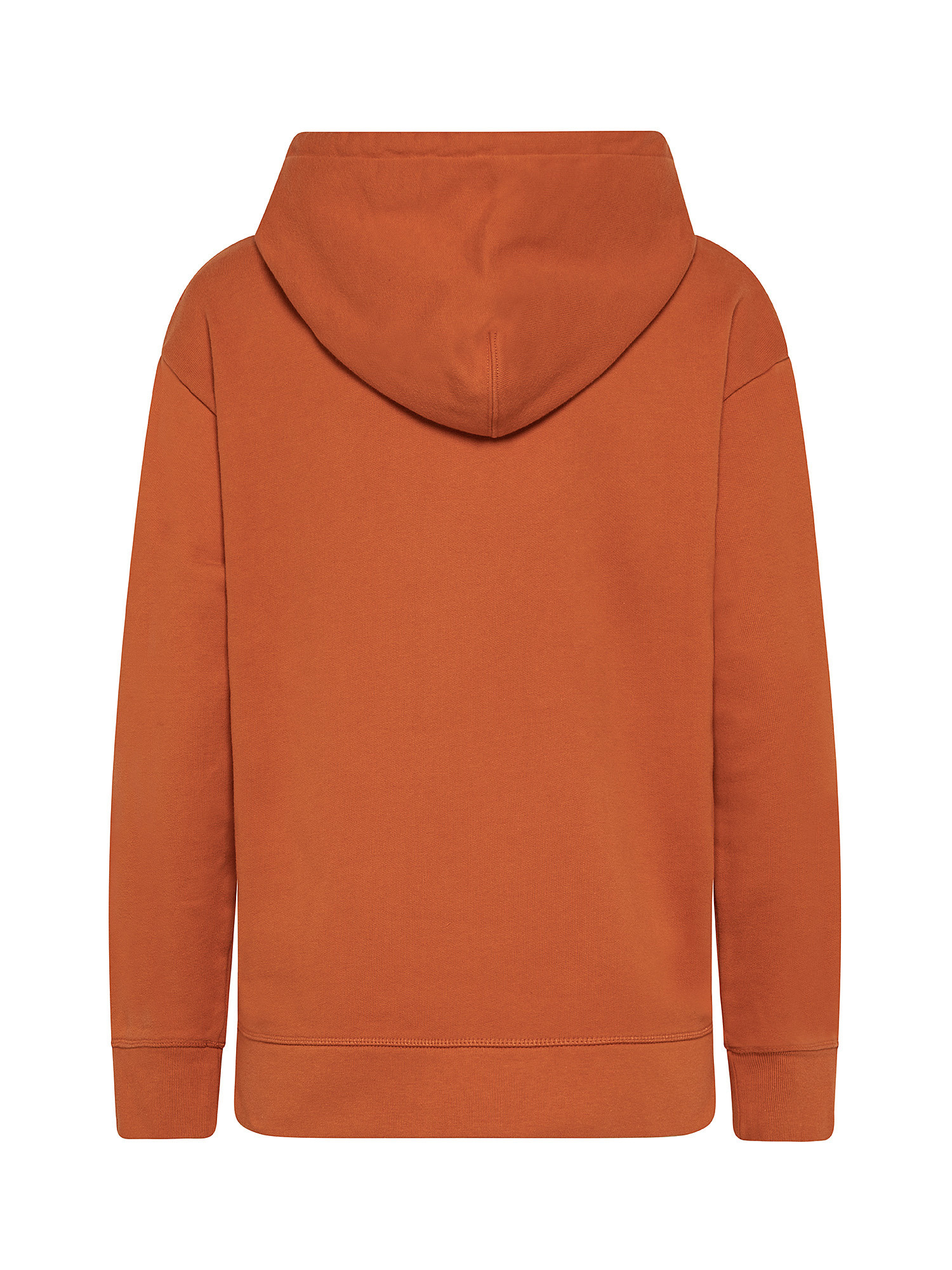 Sweatshirt with zip and hood, Orange, large image number 1