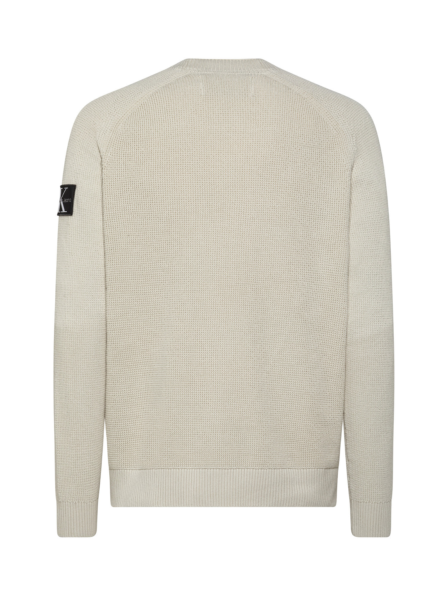 Maglione logo in cotone, Beige, large image number 1