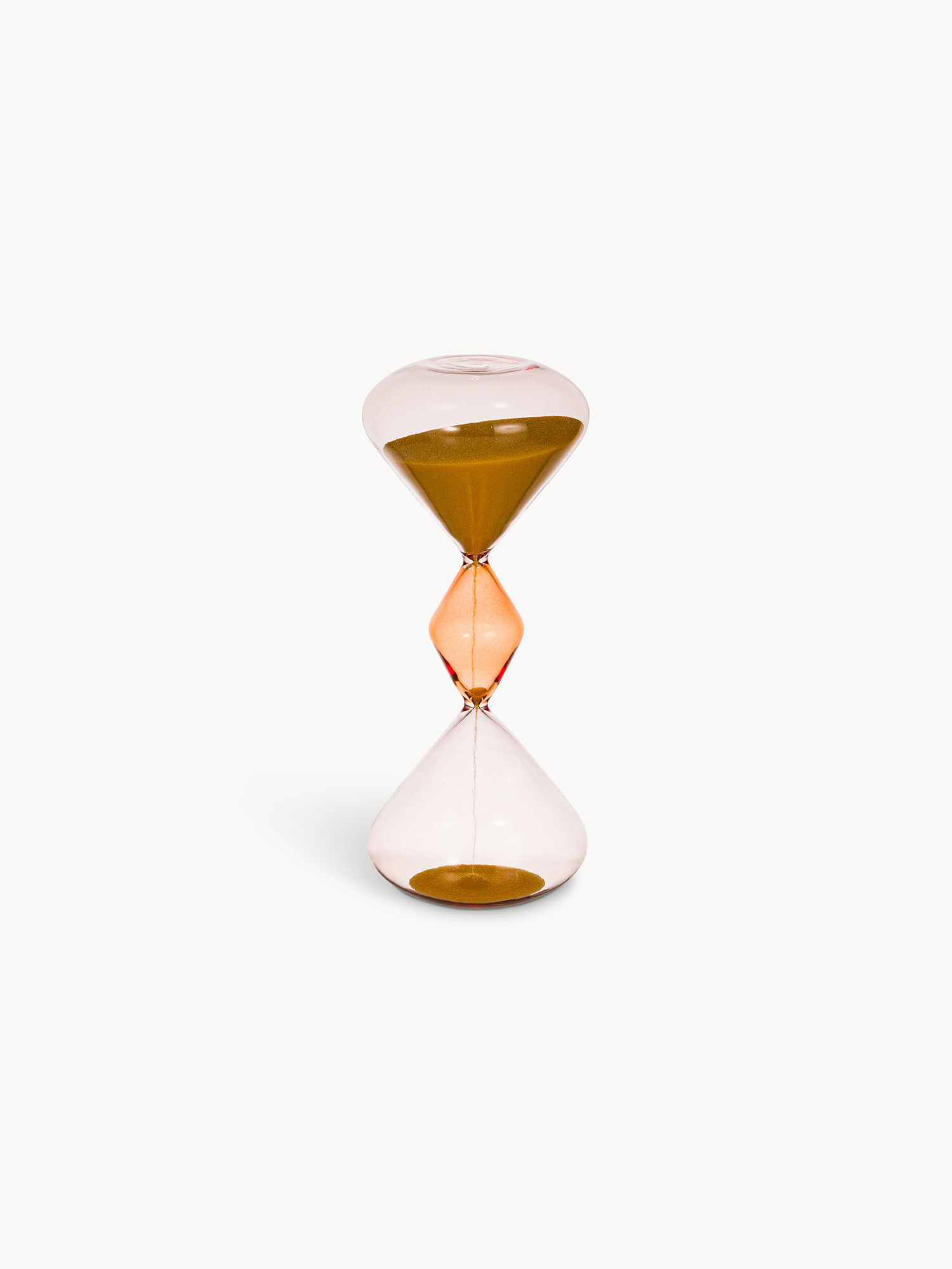 Borosilicate glass hourglass, Orange, large image number 0