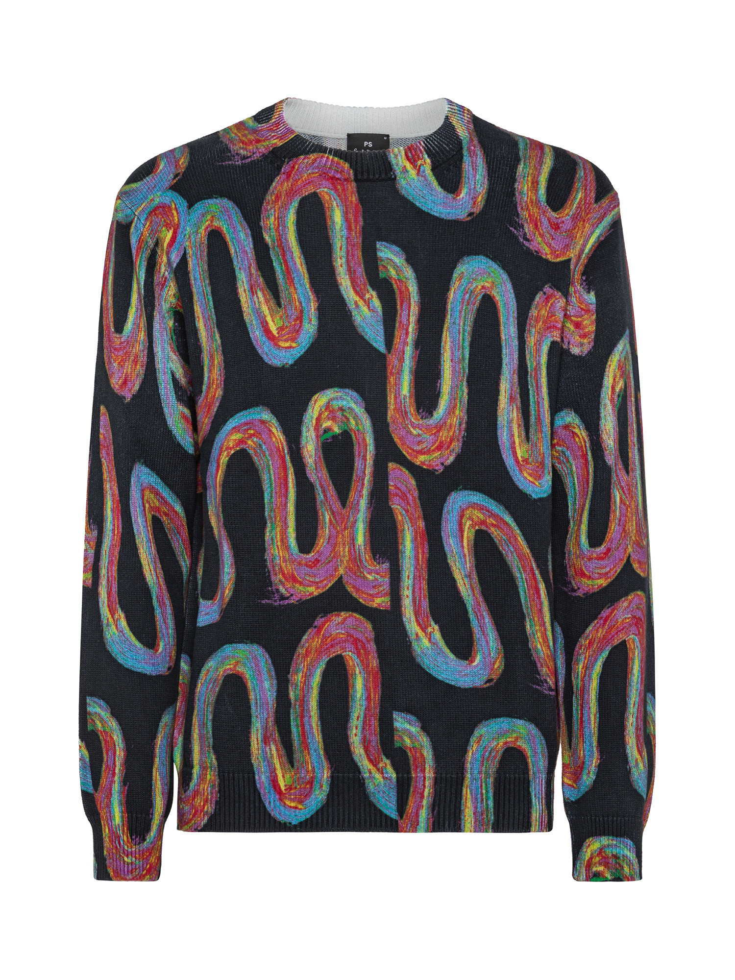 Sweater with print, Black, large image number 0