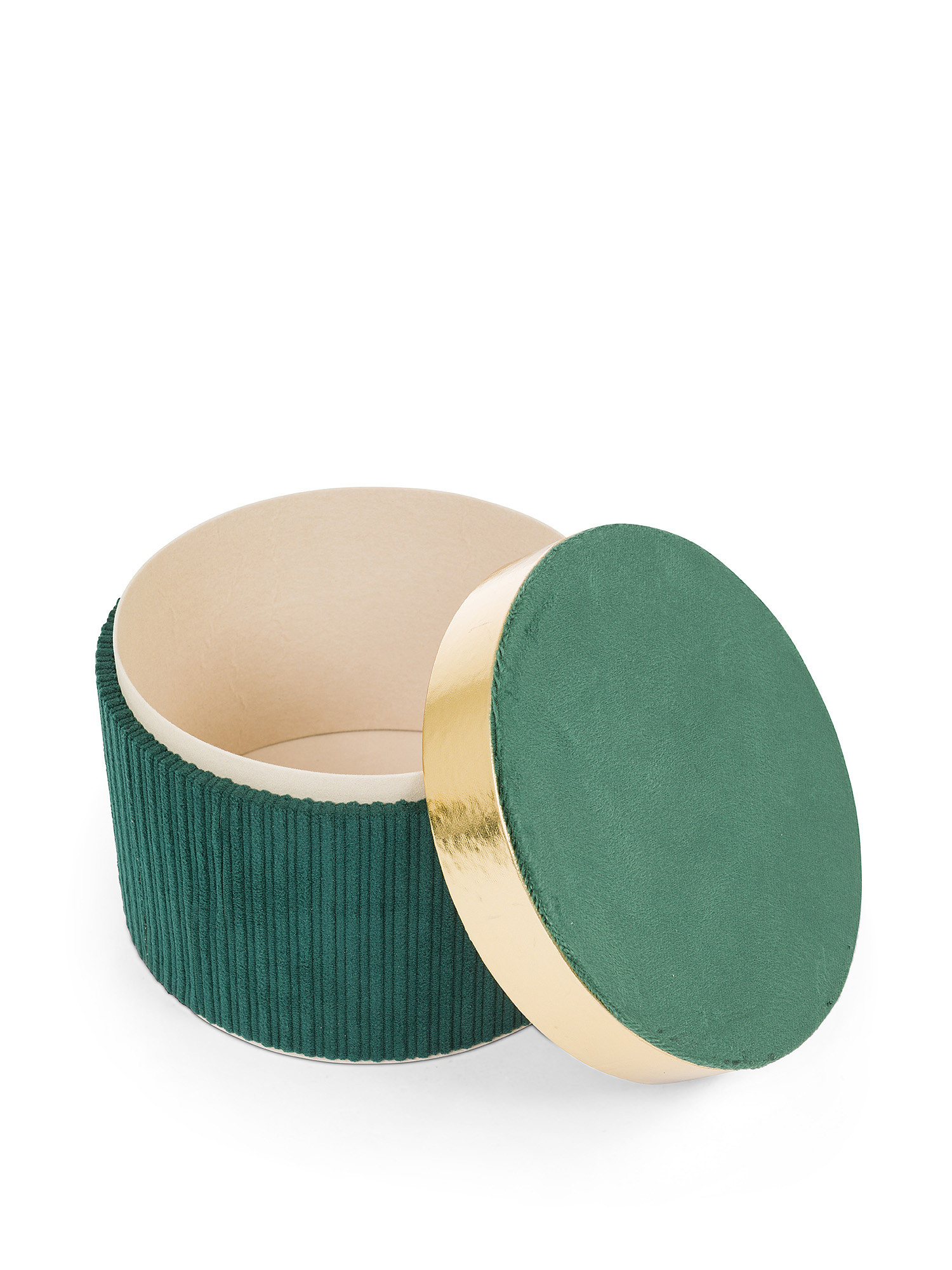 Jewelery box covered in velvet, Dark Green, large image number 1
