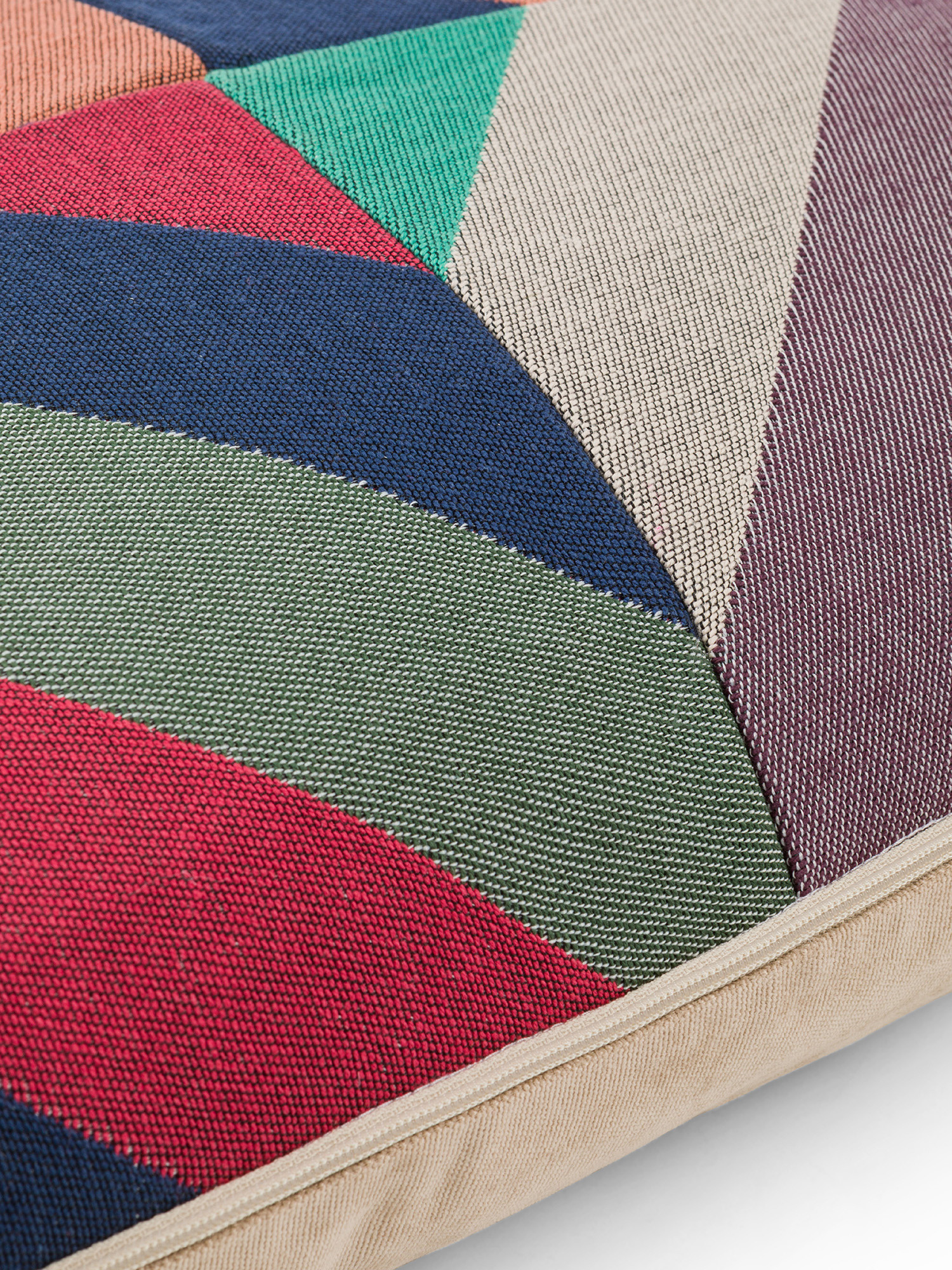 Patchwork motif cushion 35X55cm, Multicolor, large image number 2