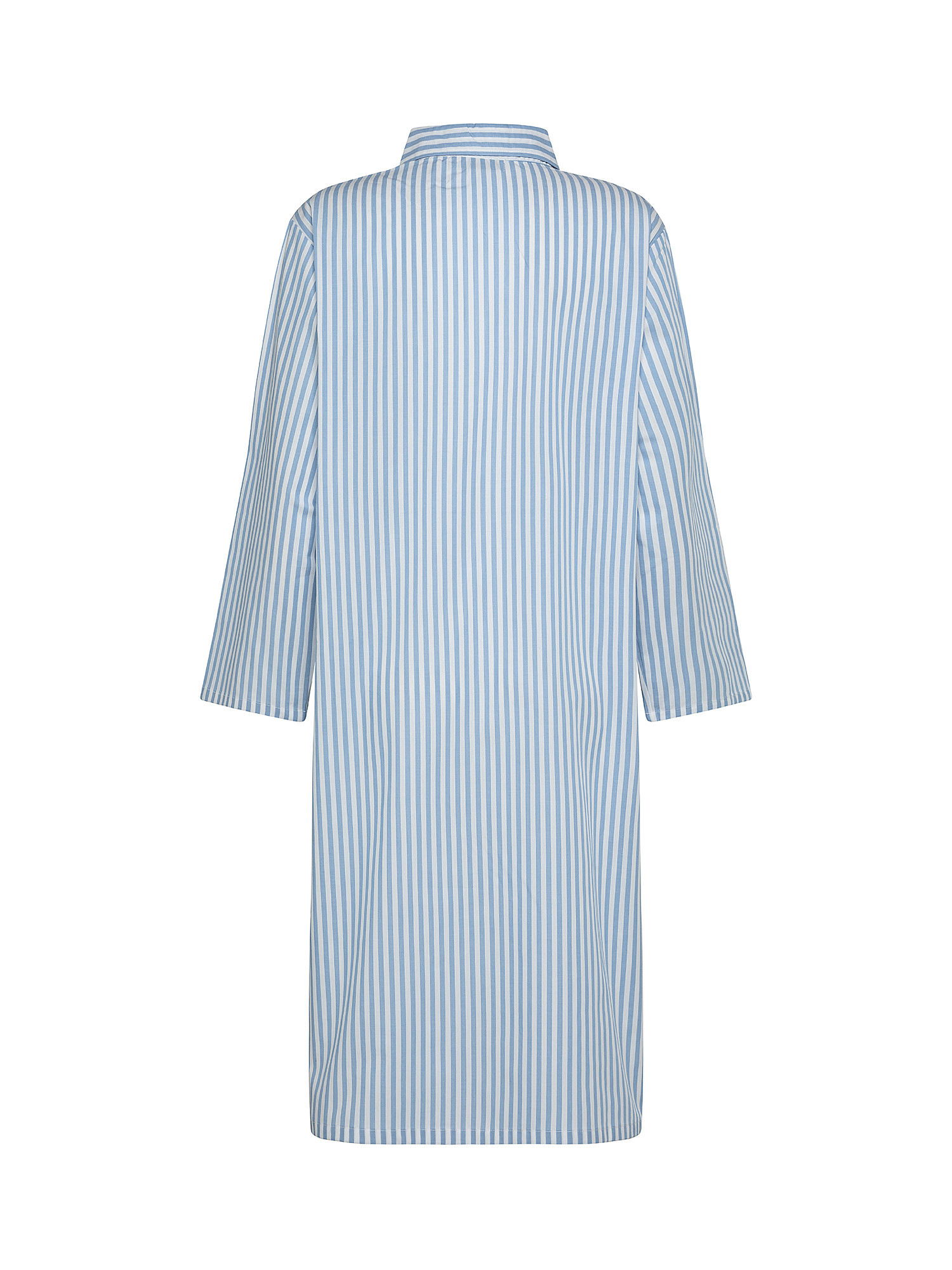 Checkered yarn-dyed cotton shirt dress, Light Blue, large image number 1