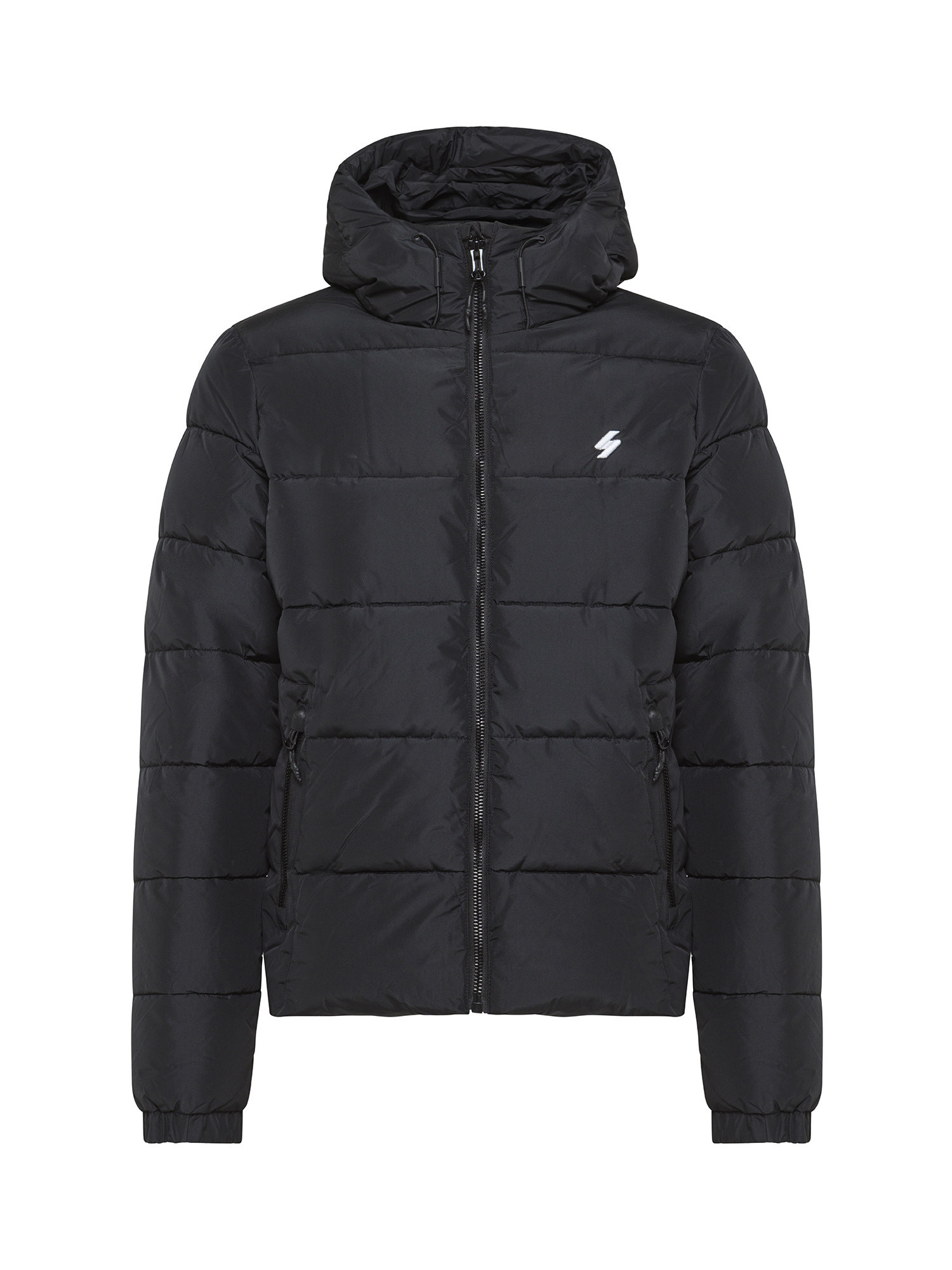Superdry - Padded down jacket with hood, Black, large image number 0