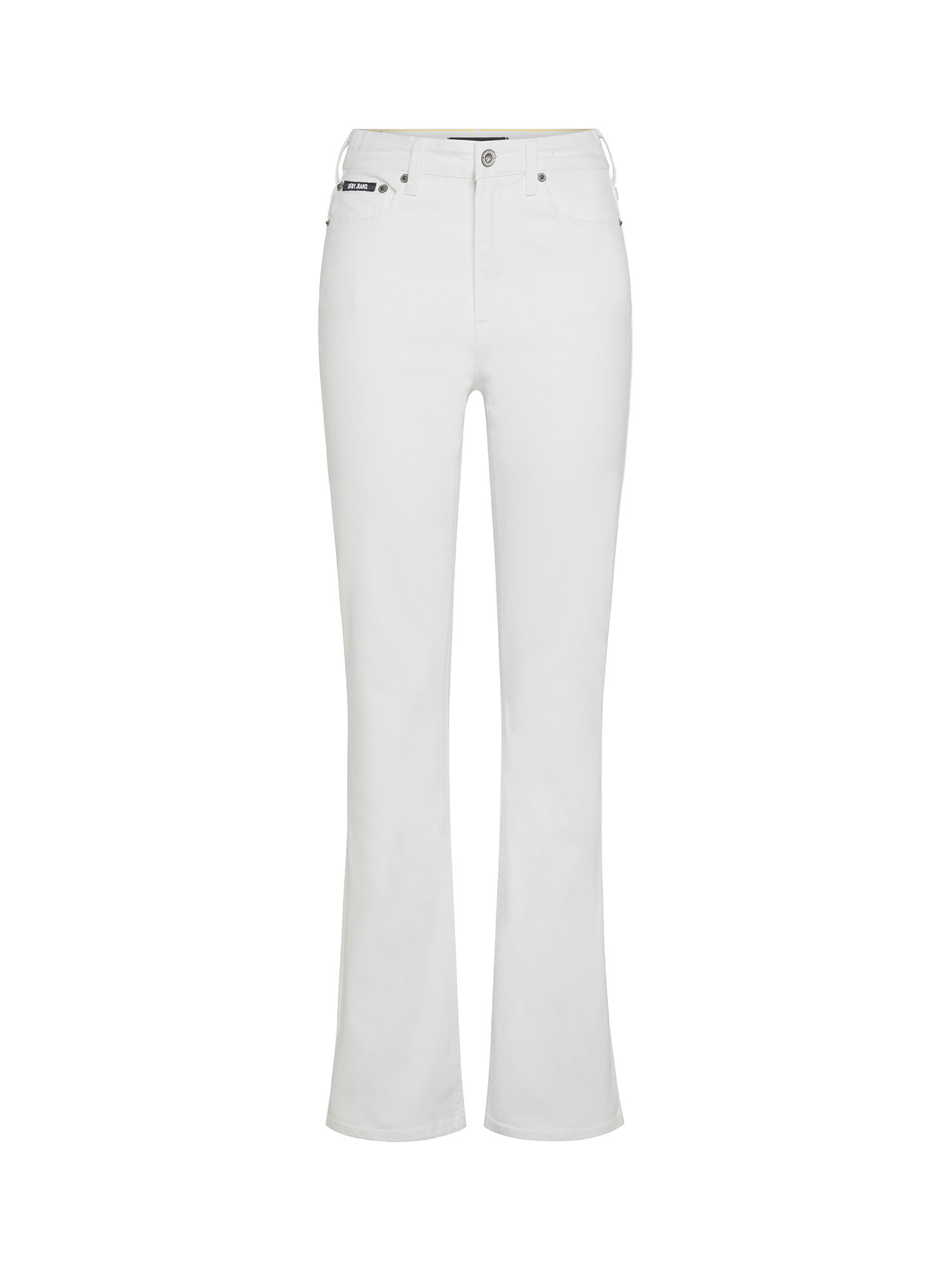 DKNY - Jeans vita alta e taglio flaire, Bianco, large image number 0