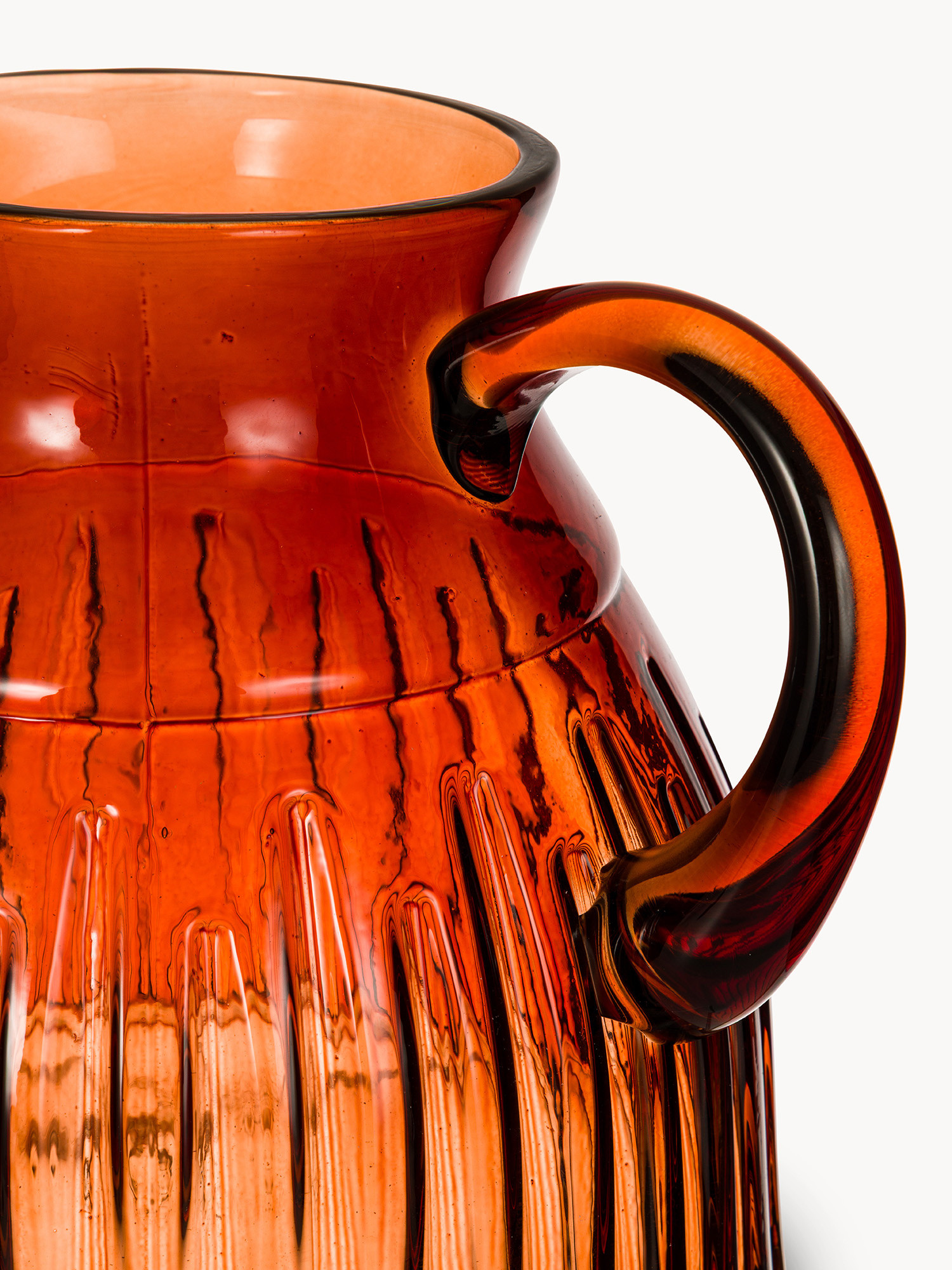 Colored glass carafe, Red, large image number 1