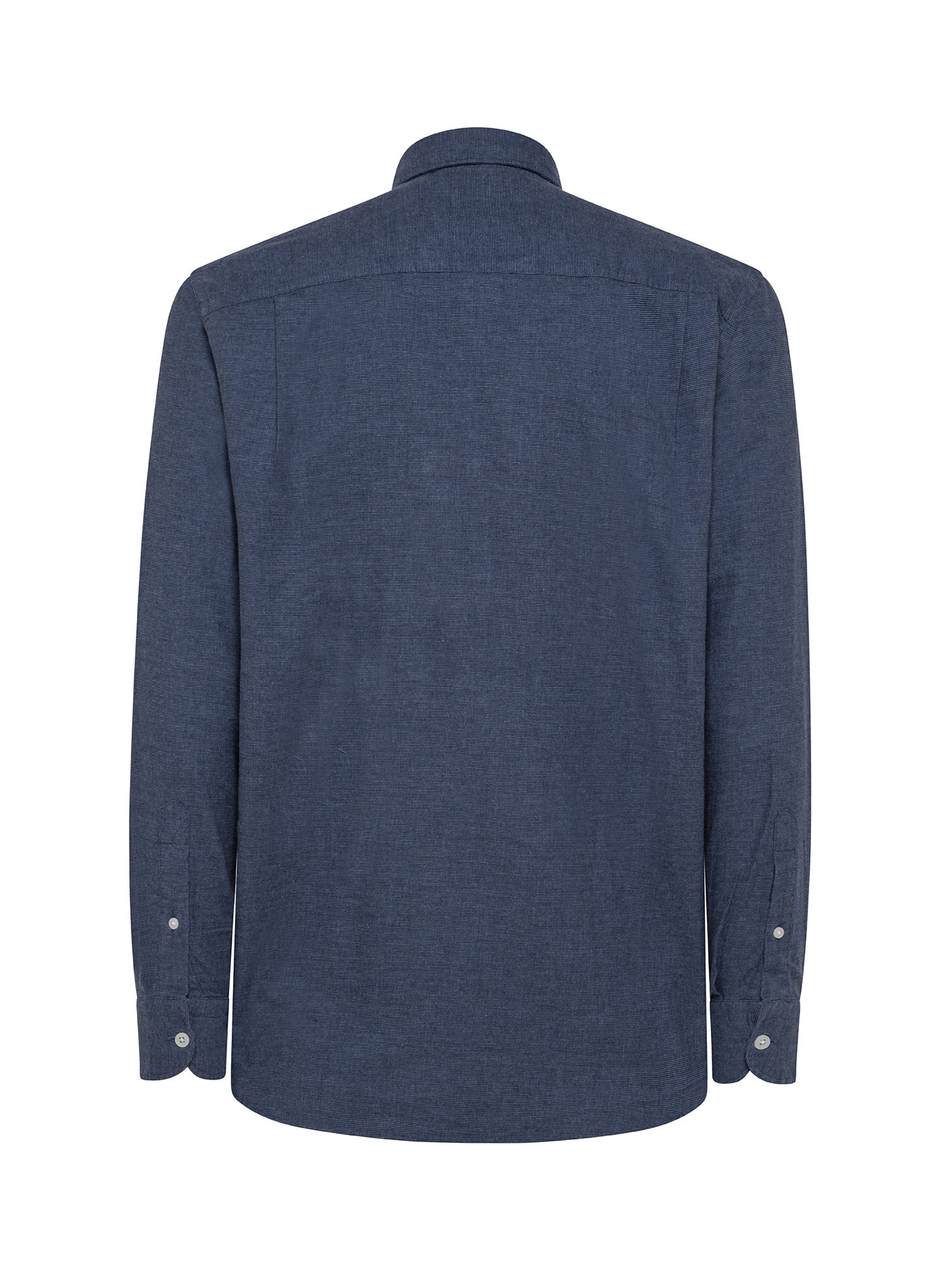 Camicia regular fit in morbida flanella di cotone organico, Blu, large image number 2