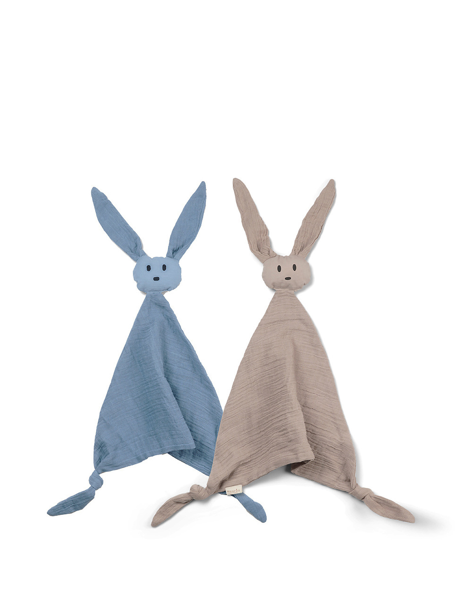Dou Dou bunny in organic cotton muslin, Blue, large image number 0