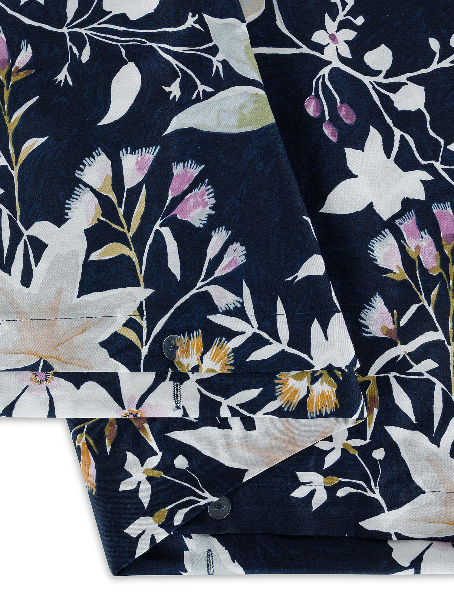 Floreal patterned cotton satin duvet cover set, Multicolor, large image number 1