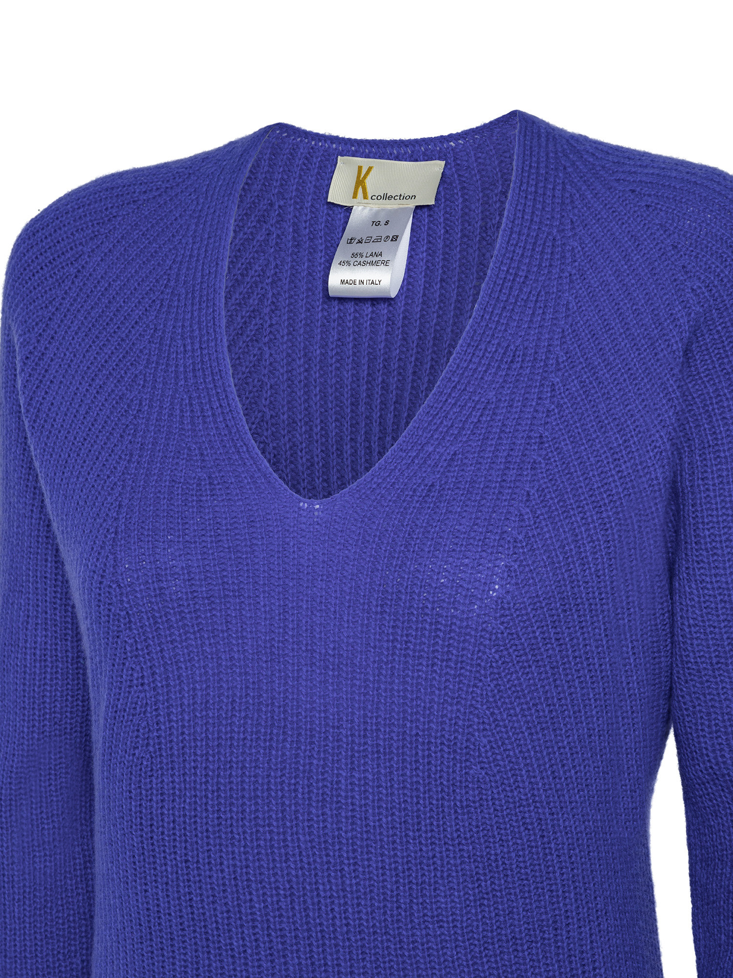 K Collection - V-neck sweater, Royal Blue, large image number 2