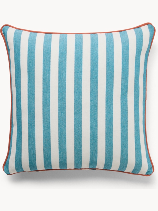 Striped Cushion with Contrast Overlock 45x45cm - Introductory Price