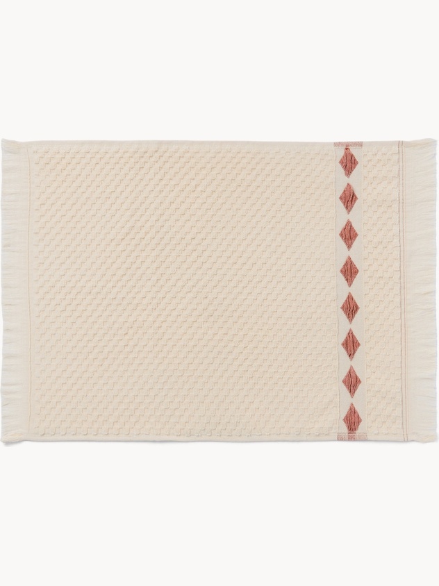 Cotton terry towel with diamond pattern - Discounted price