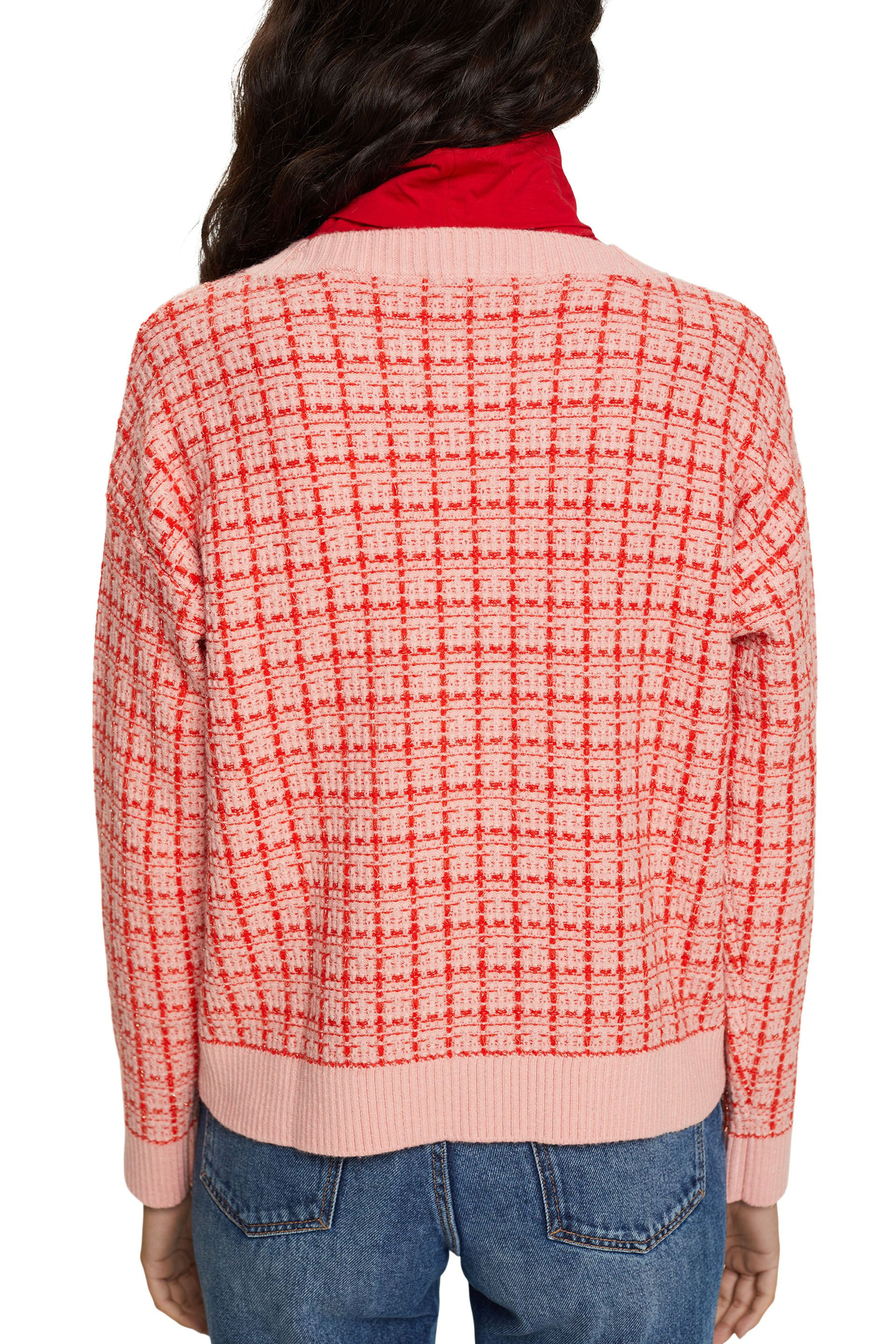 Esprit - Checked pullover, Pink, large image number 2