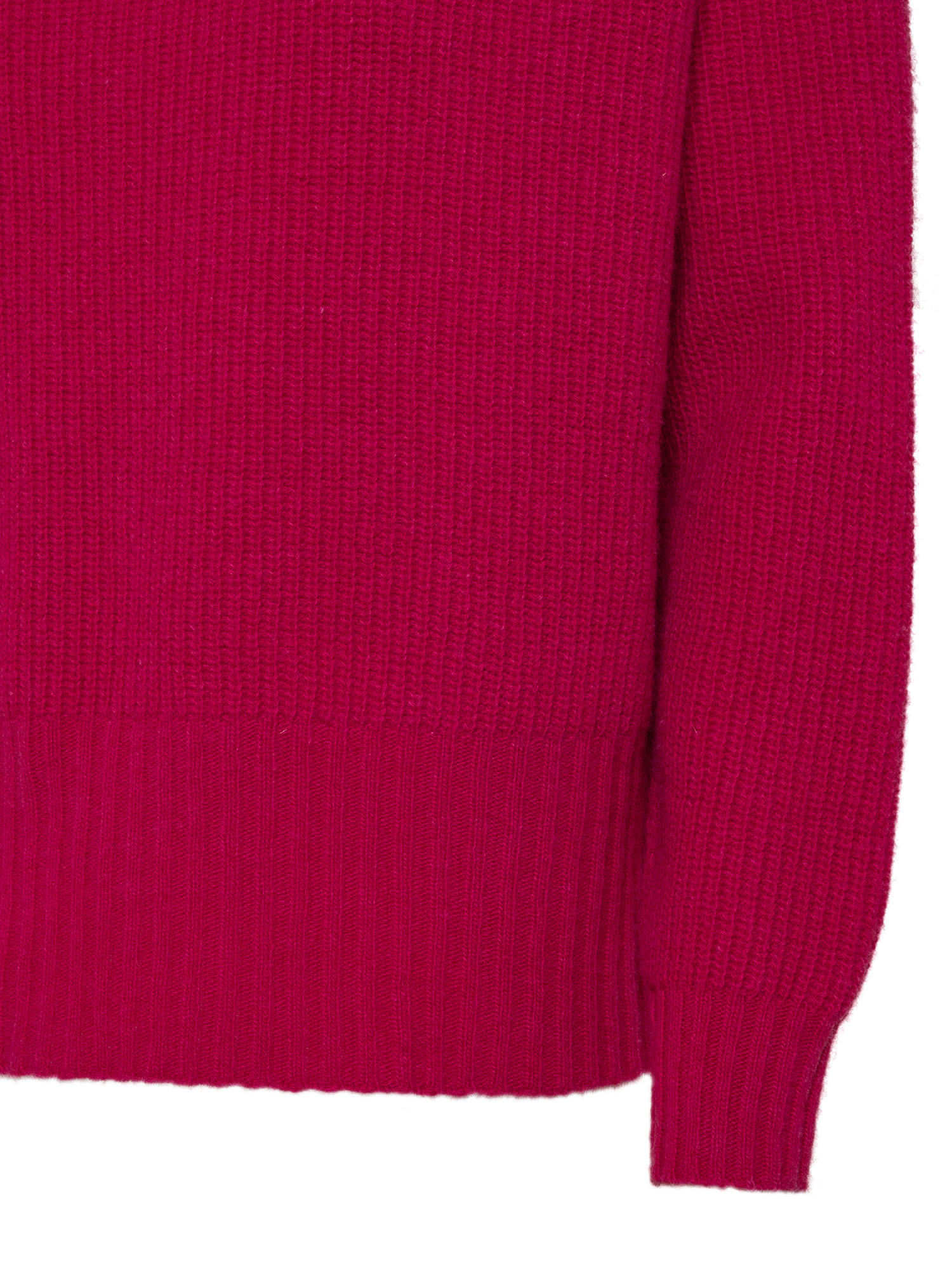 K Collection - Carded wool turtleneck pullover, Pink Fuchsia, large image number 2