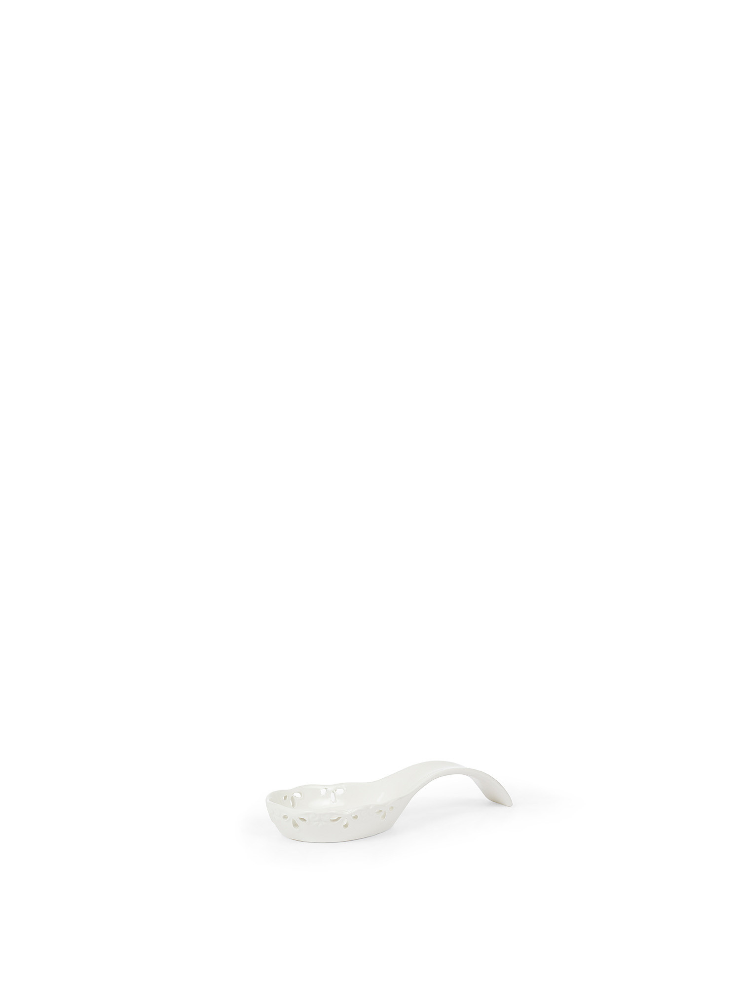 Perforated ceramic ladle holder, White, large image number 0