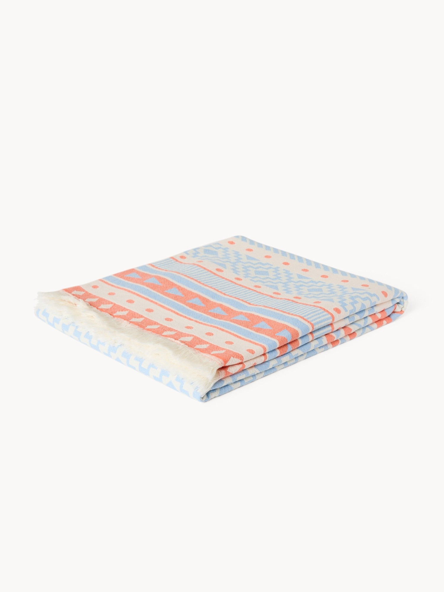 Pure Cotton Jacquard Throw - Introductory Price, Multicolor, large image number 0