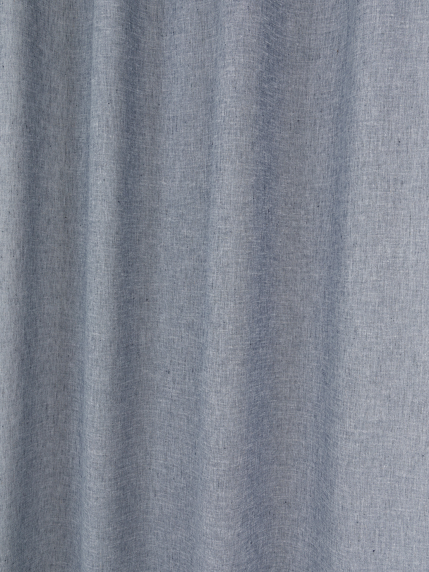 Solid color washed effect linen blend curtain, Blue, large image number 2