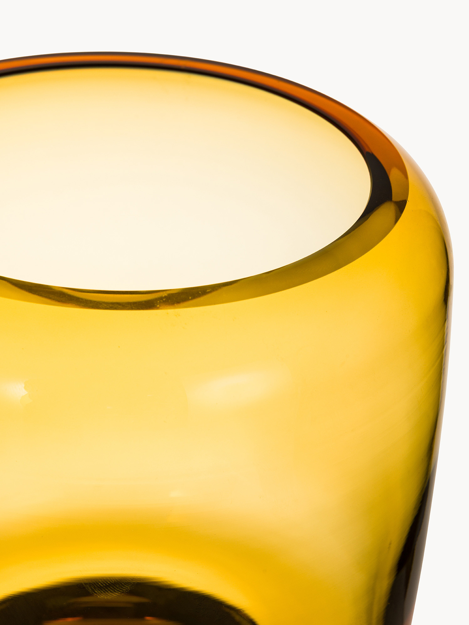 Colored glass candlestick, Orange, large image number 1