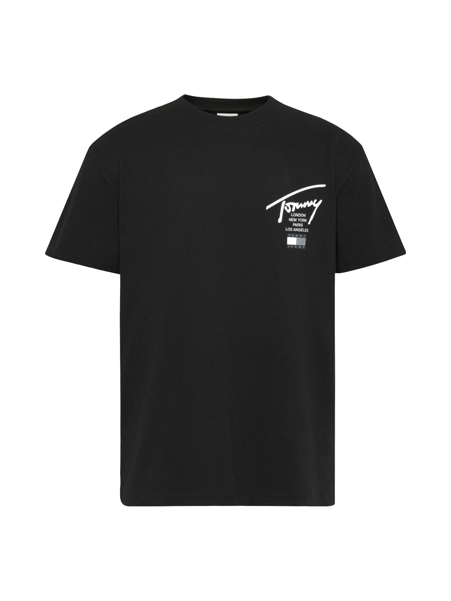 T-shirt with signature print, Black, large image number 0