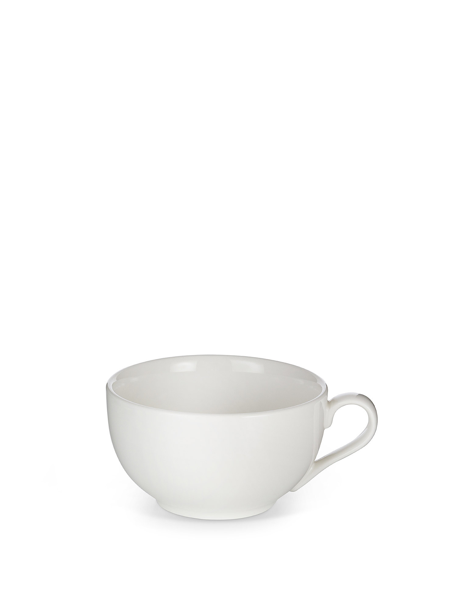 White porcelain breakfast cup, White, large image number 0