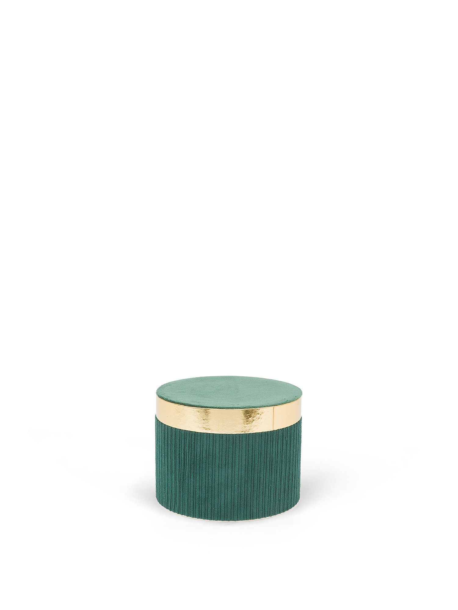 Jewelery box covered in velvet, Dark Green, large image number 0