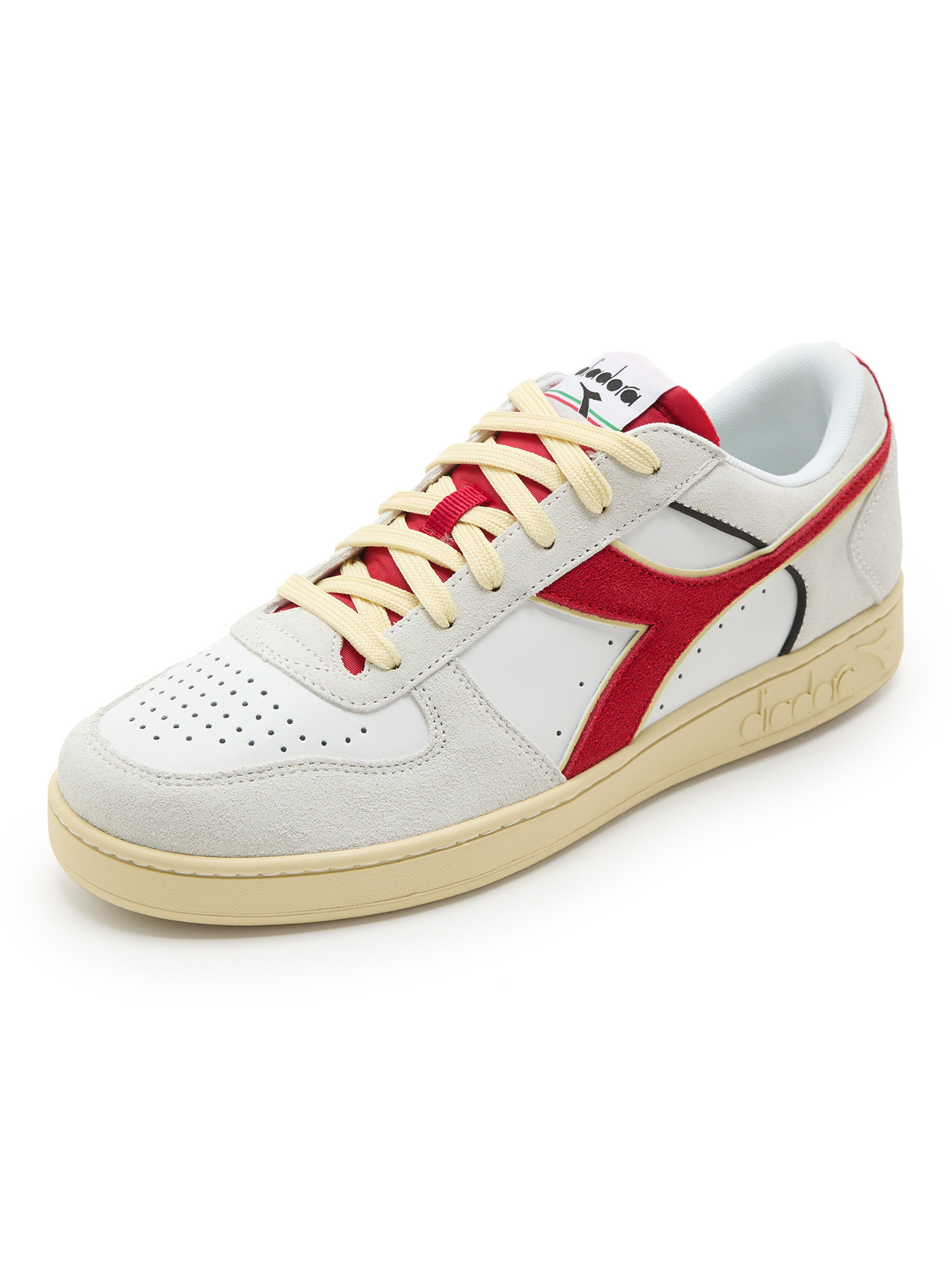Diadora - Magic Basket Low Suede Leather Shoes, White, large image number 1