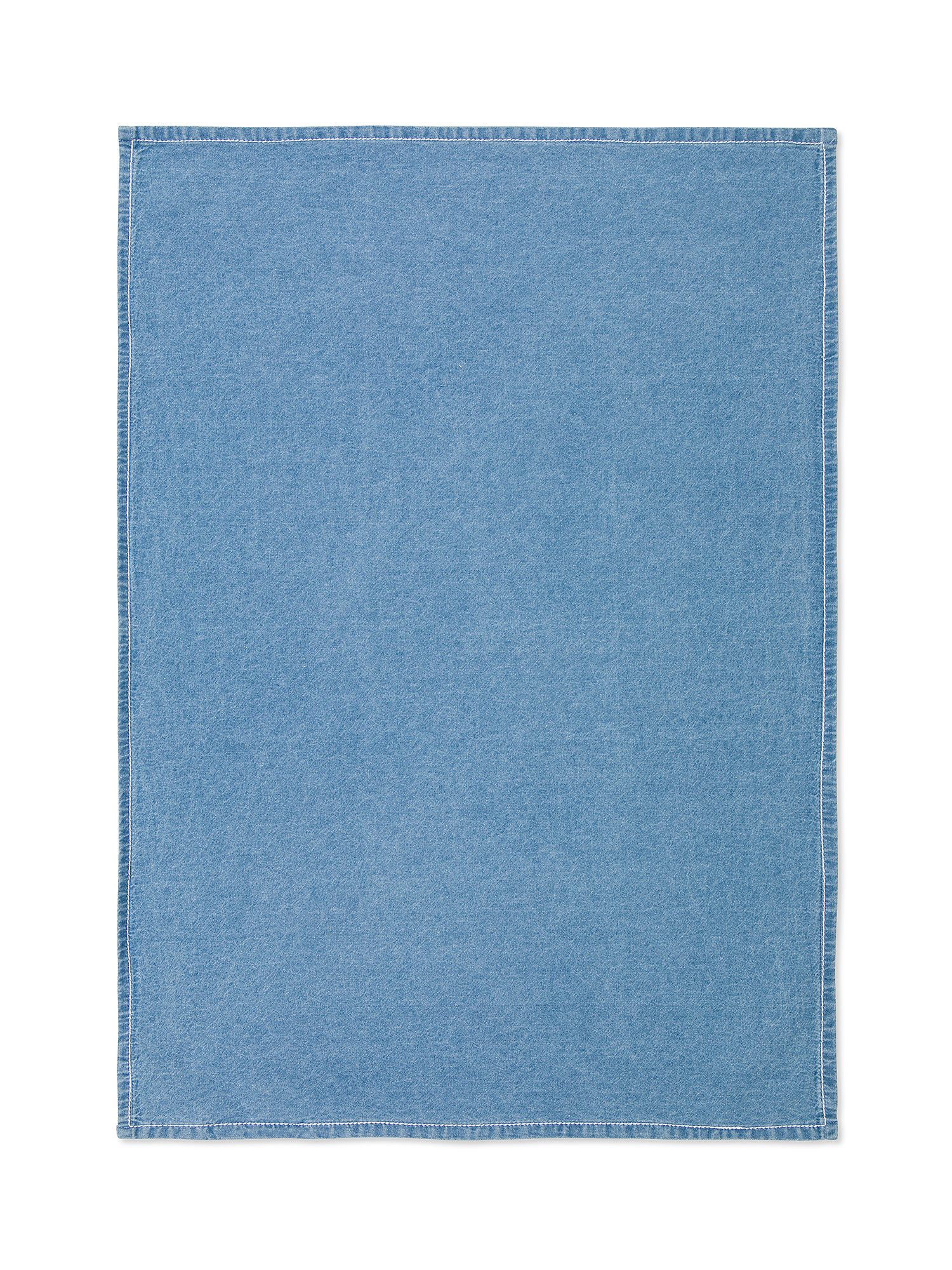 Set 2 strofinacci in denim di cotone, Azzurro, large image number 2