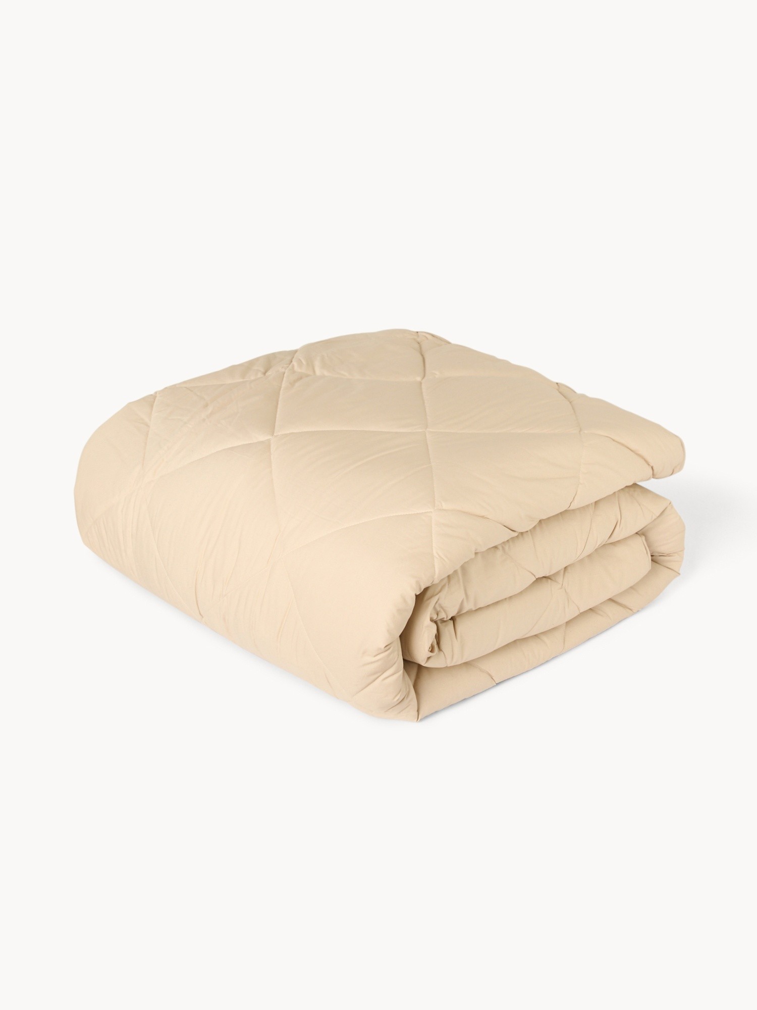 Reversible cotton percale quilt, Beige, large image number 0