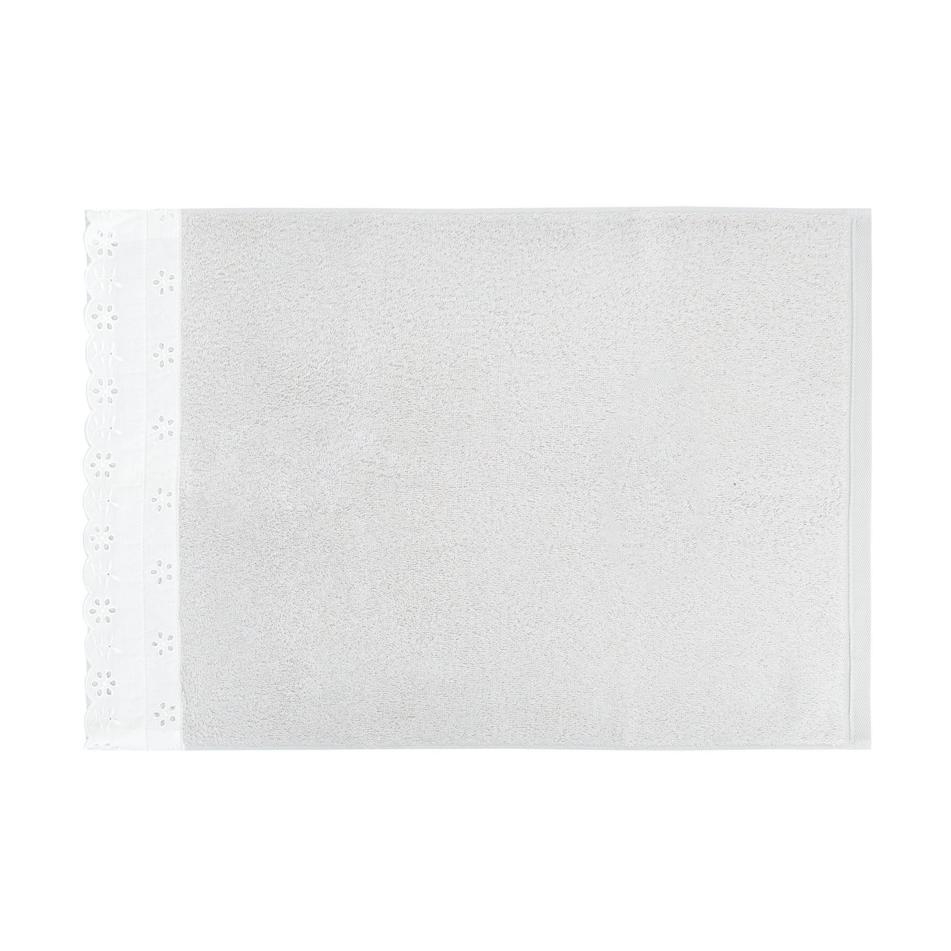Portofino broderie towel, Light Grey, large image number 2