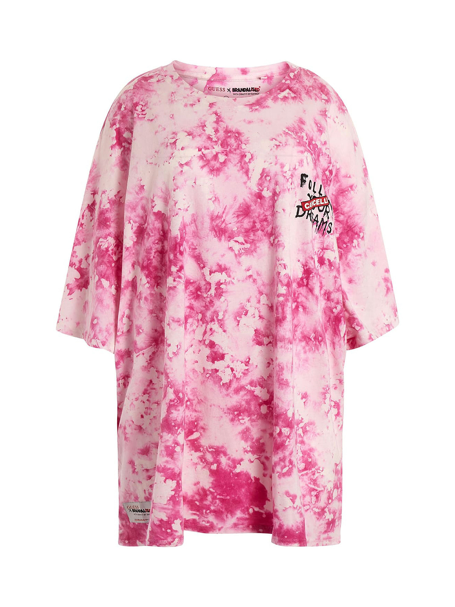 GUESS - Tie-dye T-shirt, Pink, large image number 1