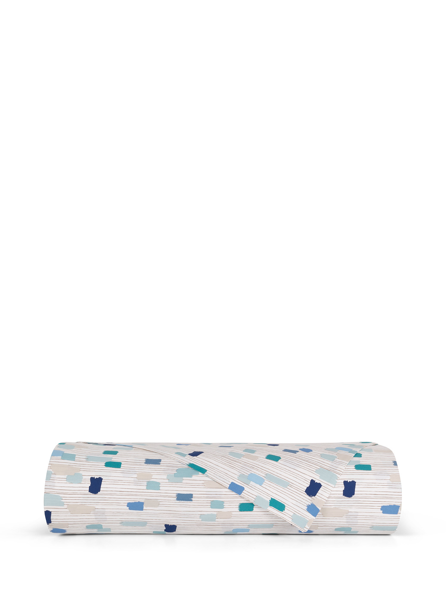 Flat sheet in percale cotton with abstract print, Multicolor, large image number 1