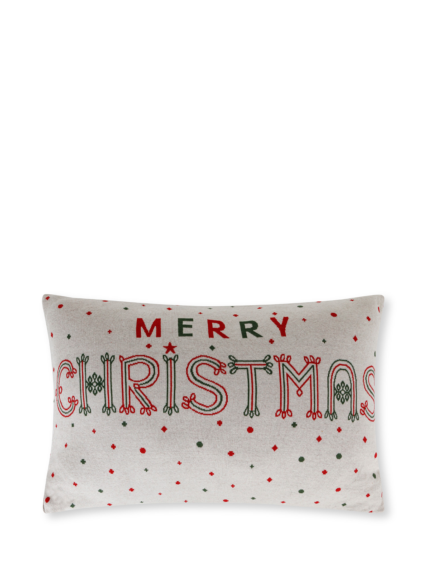 Jacquard knit cushion with writing 40x60 cm, Multicolor, large image number 1
