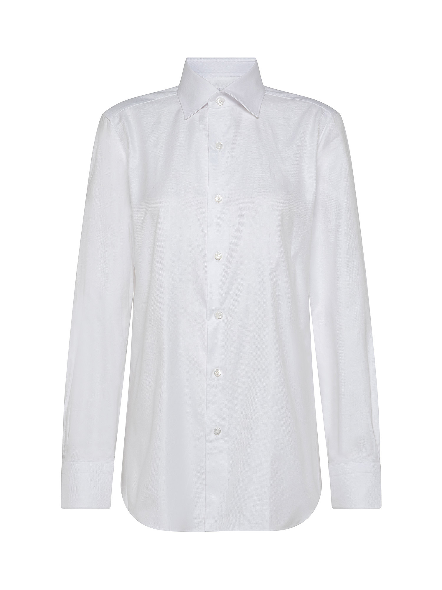 Men's slim fit shirt, White, large image number 0