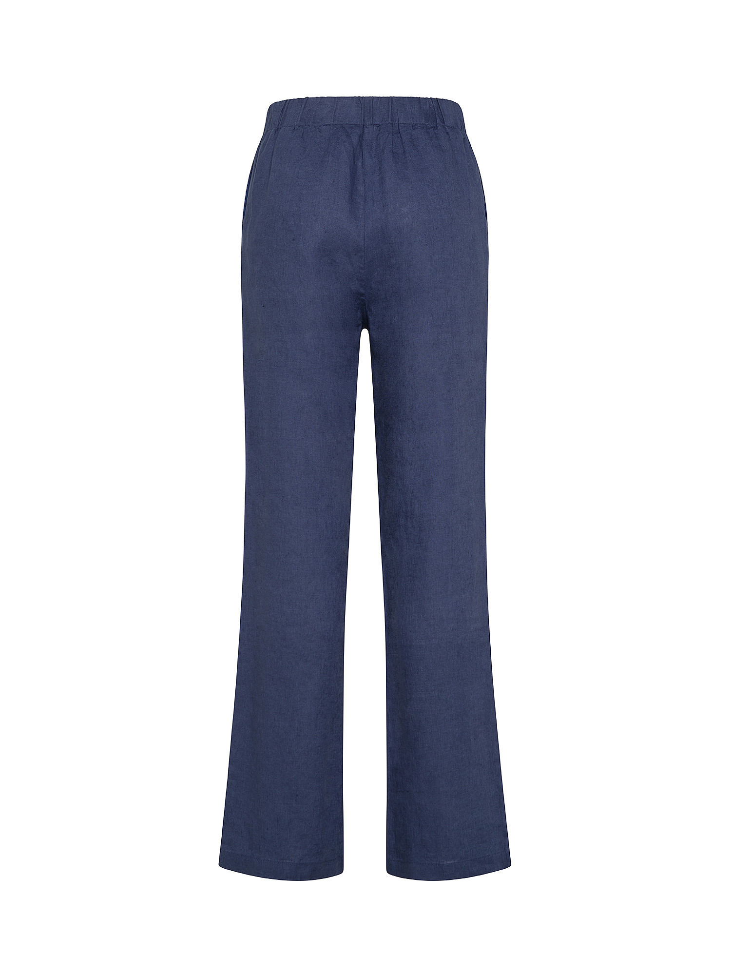 Koan - Straight linen trousers, Blue, large image number 1