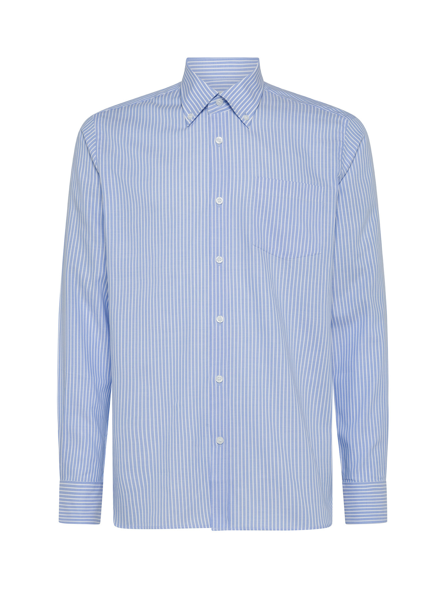Luca D'Altieri - Tailor fit shirt in pure cotton, Light Blue, large image number 0