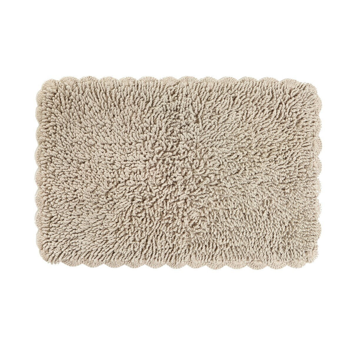 Tappeto bagno con crochet, Beige, large image number 0