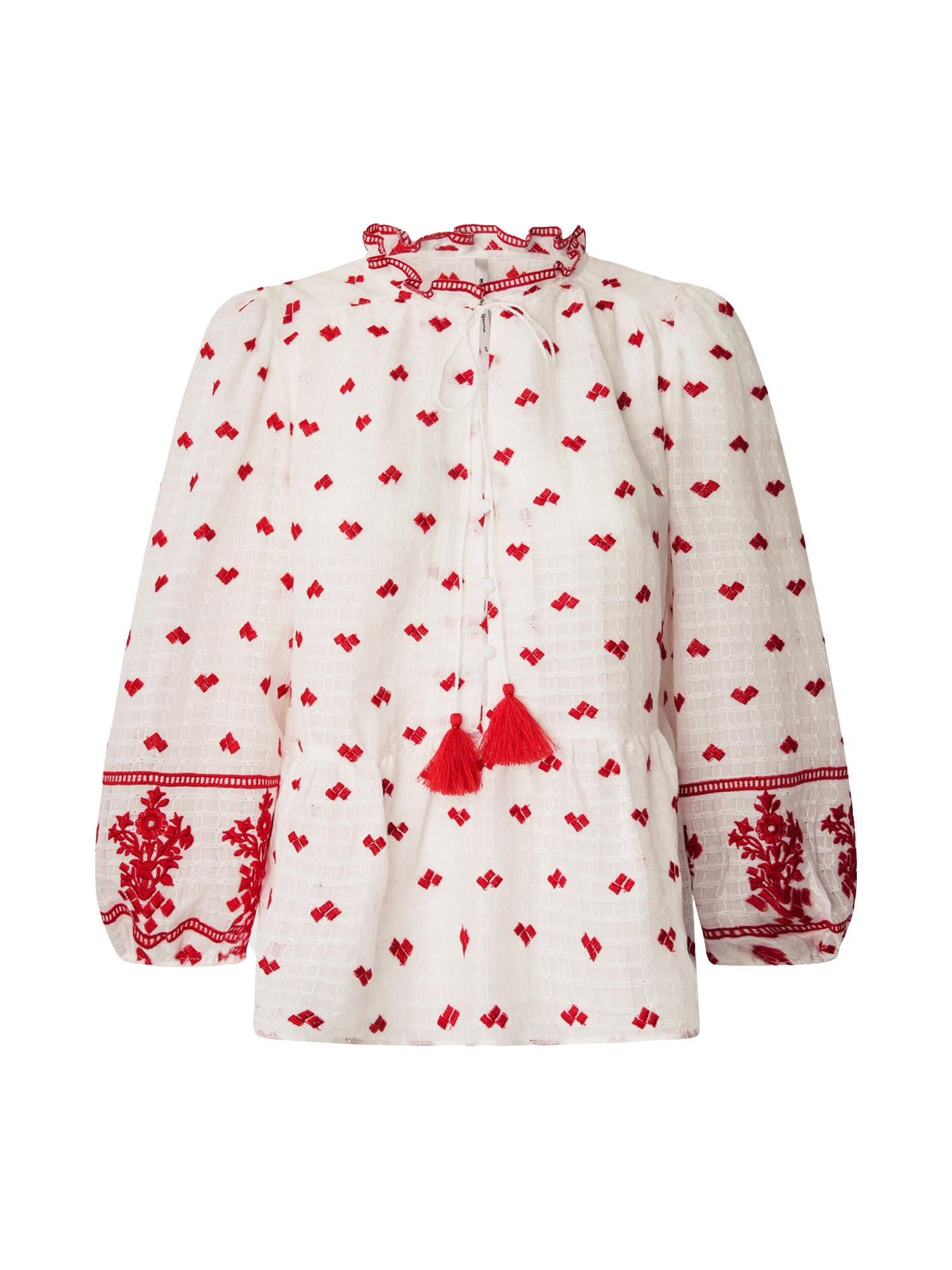 Pepe Jeans - Patterned blouse, Red, large image number 0